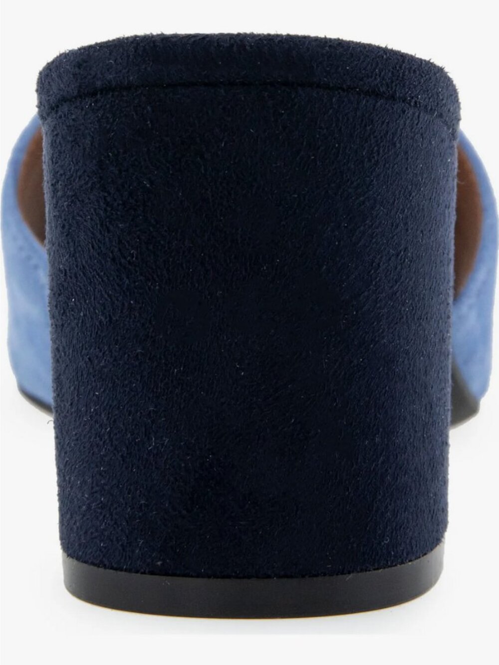 AEROSOLES Women's Gela Mule Heeled Sandal - Blue Jean Suede Size 6.5 NEW - Picture 6 of 7